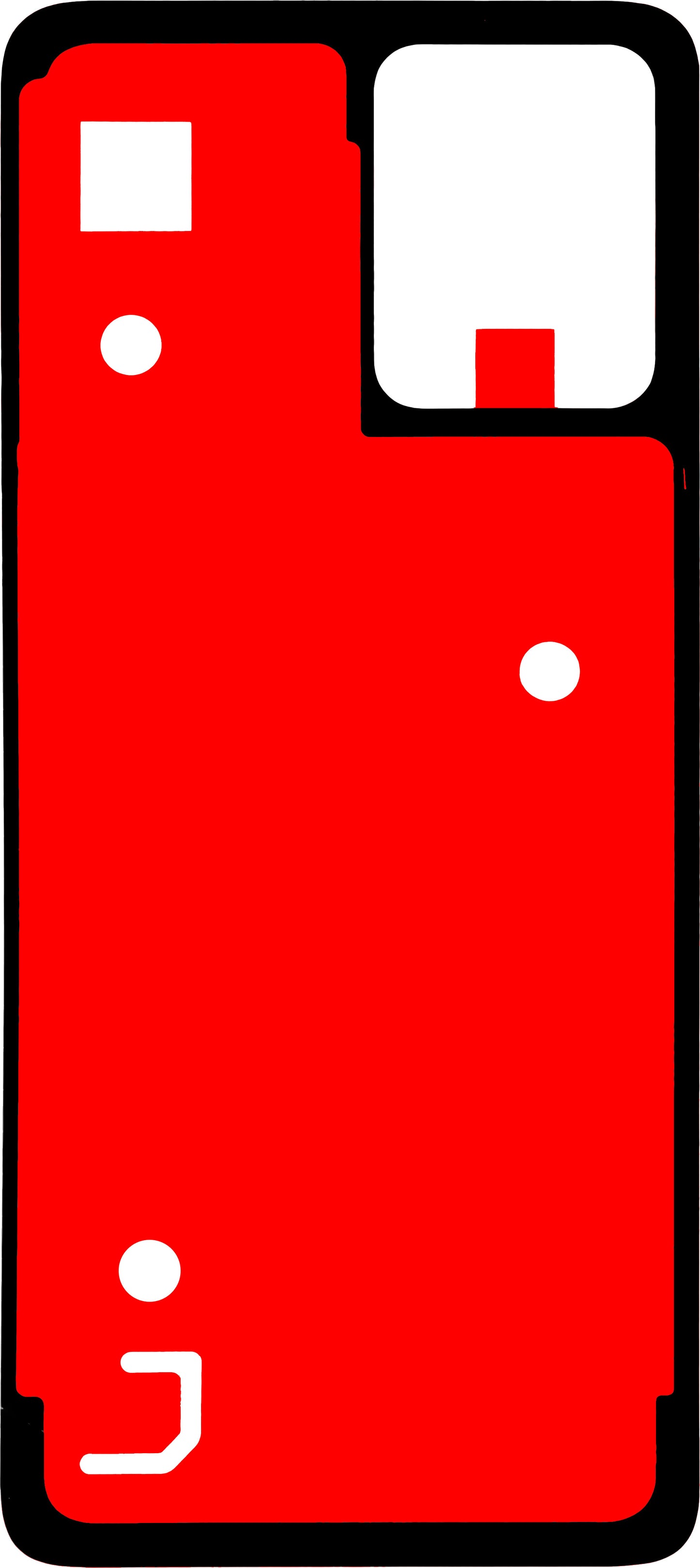 Adesivo Tampa da Bateria Motorola Moto G64 / G54 Power Edition / G54, 3D, Service Pack 5D78C23266