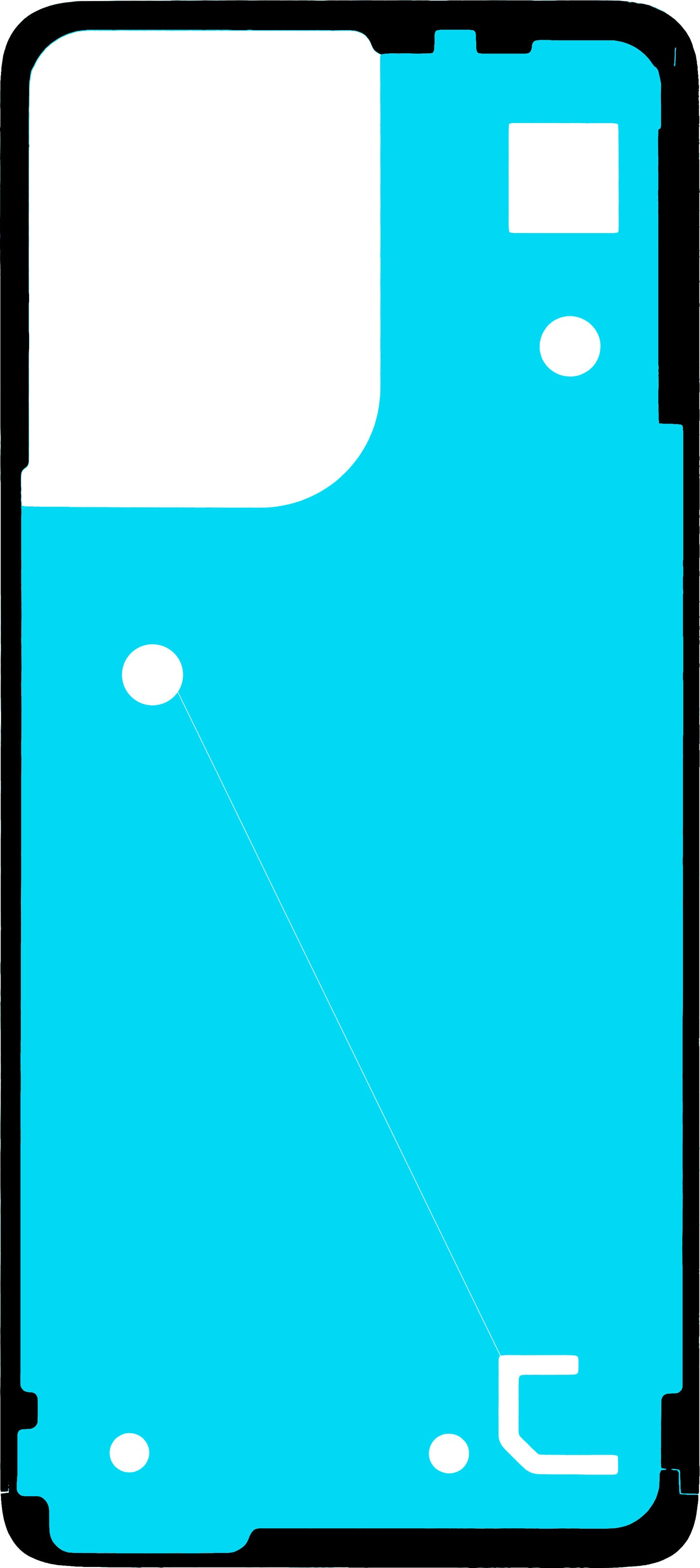 Adesivo Tampa da Bateria Motorola Moto G55, Material PMMA, Service Pack 5D78C28715