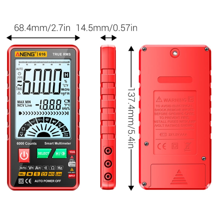 Aparelho de Medição Digital ANENG 616