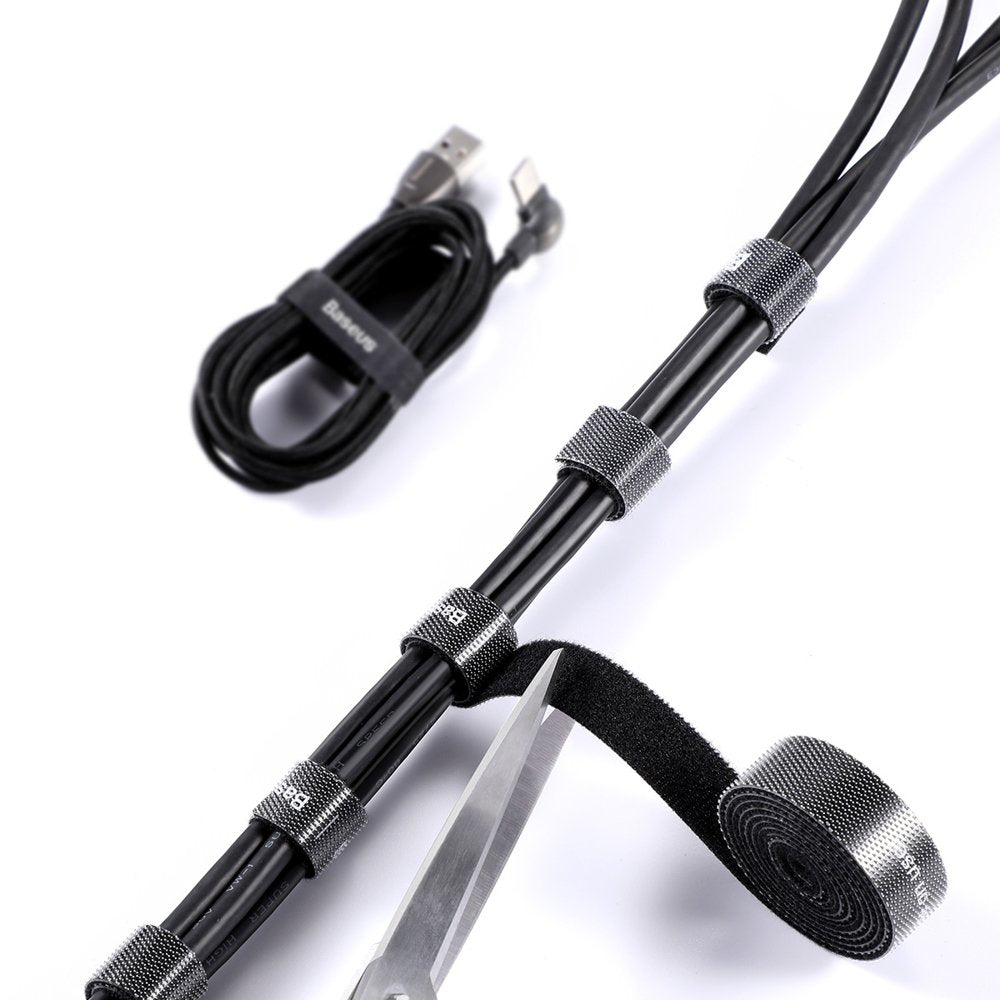 Organizador de Cabos Baseus Circle, Velcro, 3m, Preto ACMGT-F01