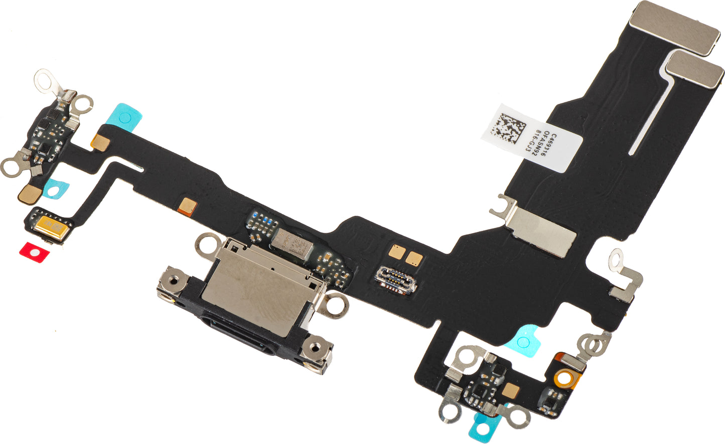 Cabo com Conector de Carregamento - Microfone Apple iPhone 15, Preto