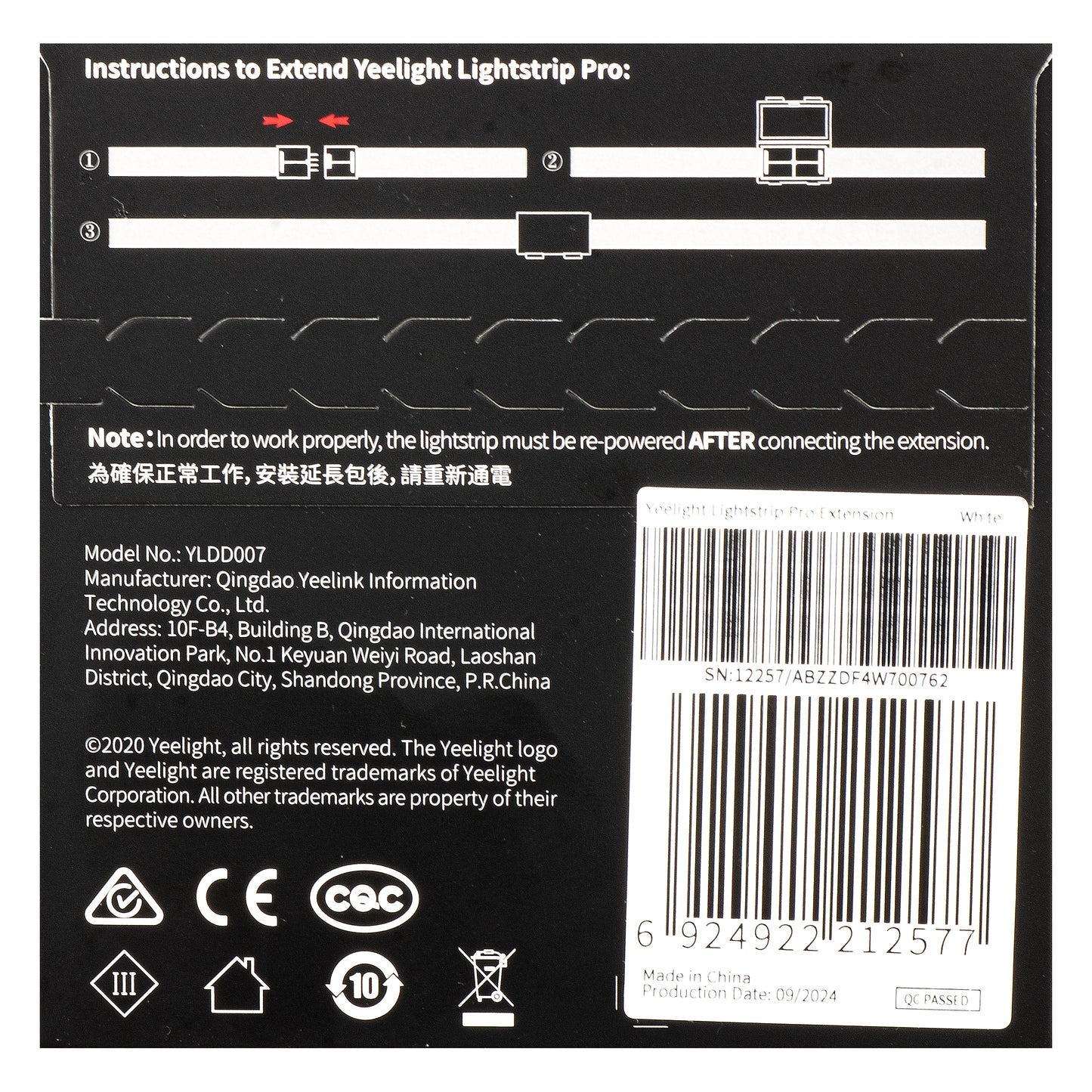 Banda Led Yeelight Pro, Extensão, RGB, 1m YLDD07