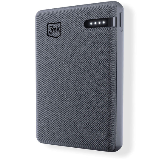 Bateria Externa 3MK Pocket, 5000mAh, 12W, 1 x USB-C, Cinzento