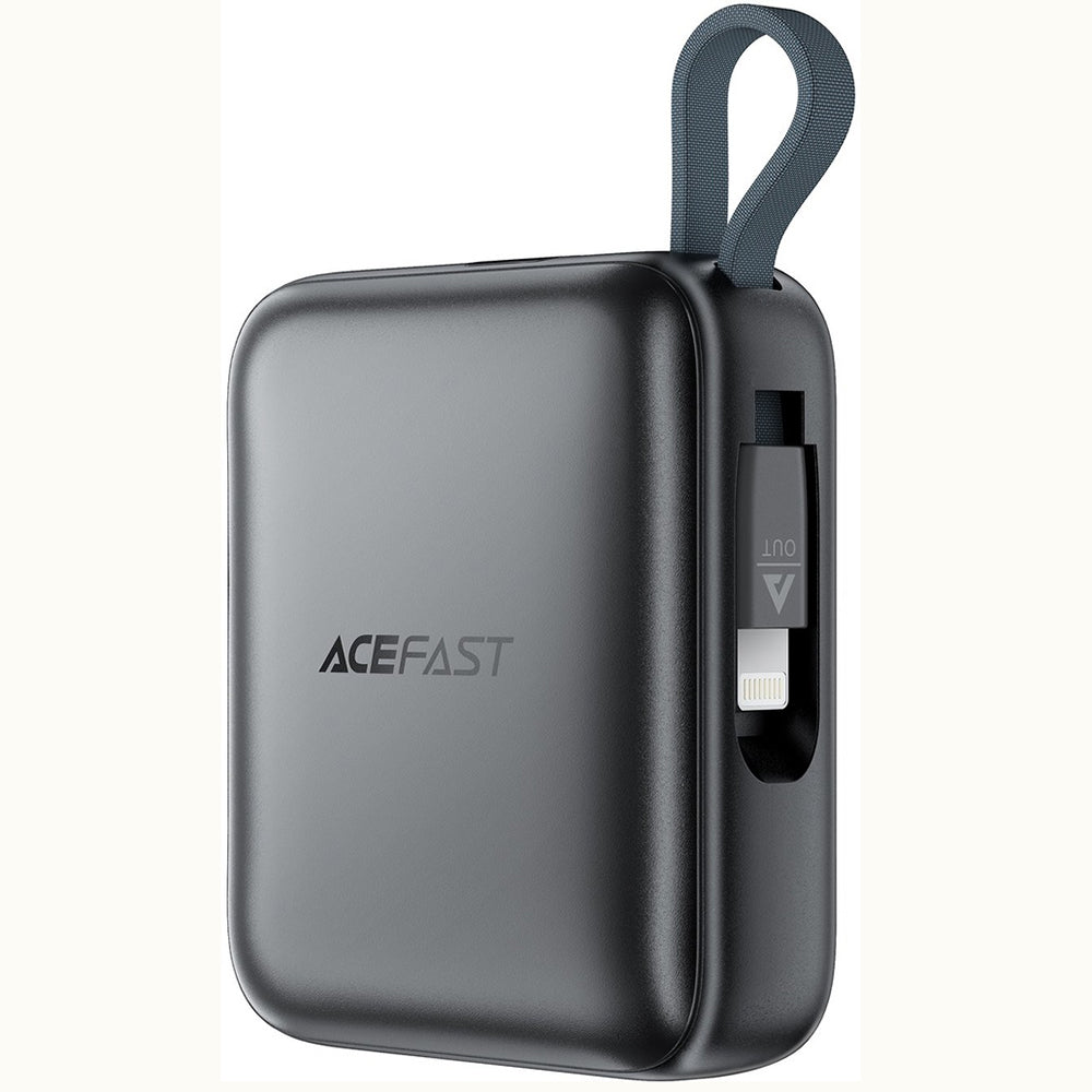 Bateria Externa Acefast M23, 10000mAh, 22.5W, QC + PD, 1 x Lightning - 2 x USB-C, Cinzento