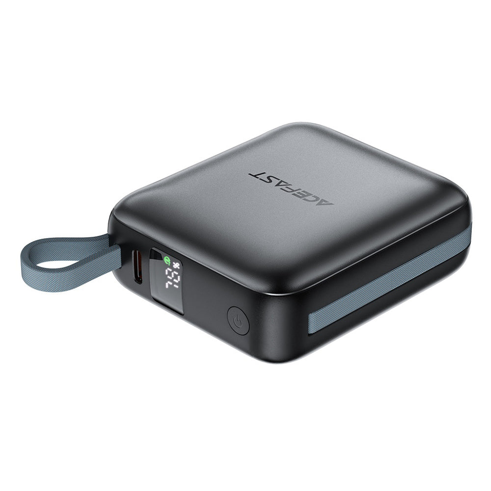 Bateria Externa Acefast M23, 10000mAh, 22.5W, QC + PD, 1 x Lightning - 2 x USB-C, Cinzento