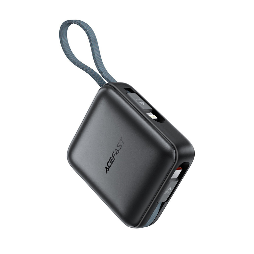 Bateria Externa Acefast M23, 10000mAh, 22.5W, QC + PD, 1 x Lightning - 2 x USB-C, Cinzento