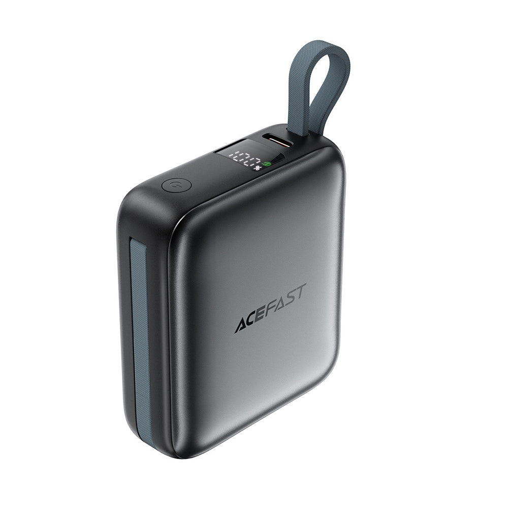 Bateria Externa Acefast M23, 10000mAh, 22.5W, QC + PD, 1 x Lightning - 2 x USB-C, Cinzento