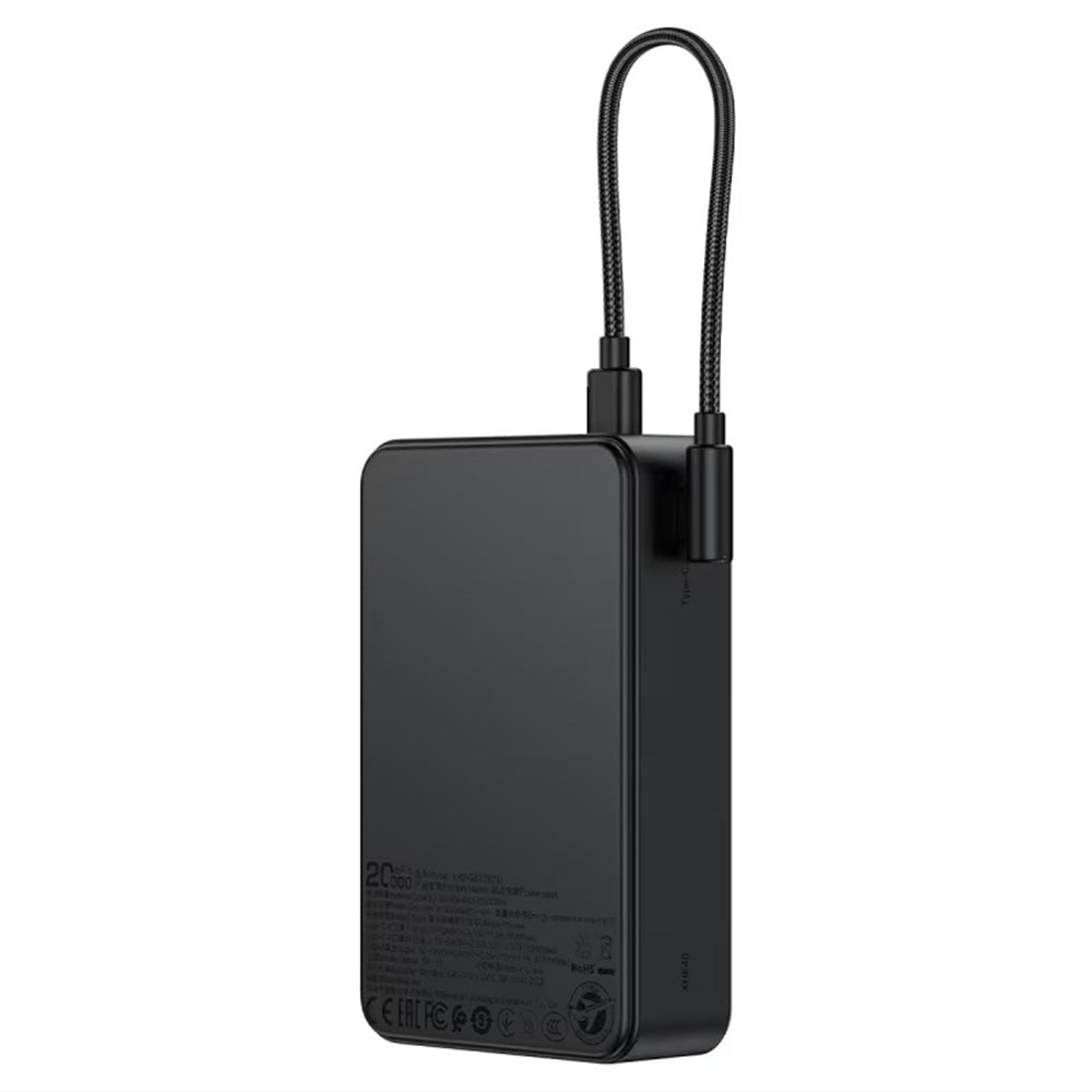 Bateria Externa Acefast M29, 20000mAh, 22.5W, QC + PD, 1 x USB-A - 2 x USB-C, Preta