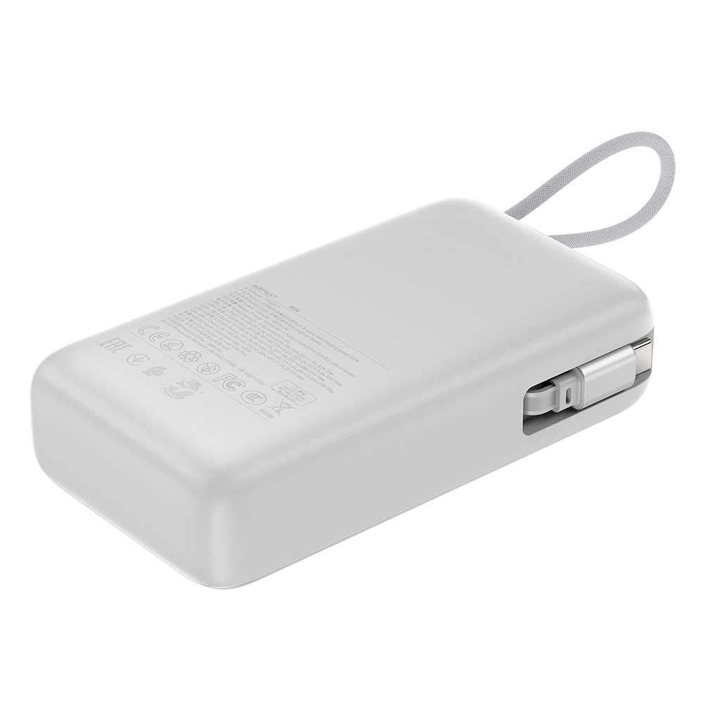 Bateria Externa Acefast M34, 20000mAh, 45W, QC + PD, 1 x USB-A - 2 x USB-C, Prateada