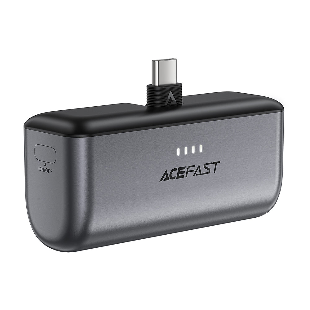 Bateria Externa Acefast M9, 5000mAh, 20W, PD, 2 x USB-C, Preta