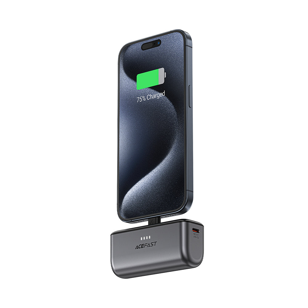 Bateria Externa Acefast M9, 5000mAh, 20W, PD, 2 x USB-C, Preta