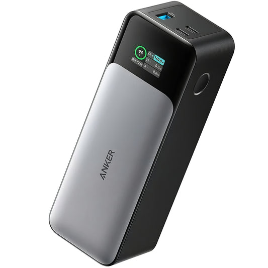 Bateria externa Anker 737, 24000mAh, 140W, QC + PD, 1 x USB-A - 2 x USB-C, preto A1289011