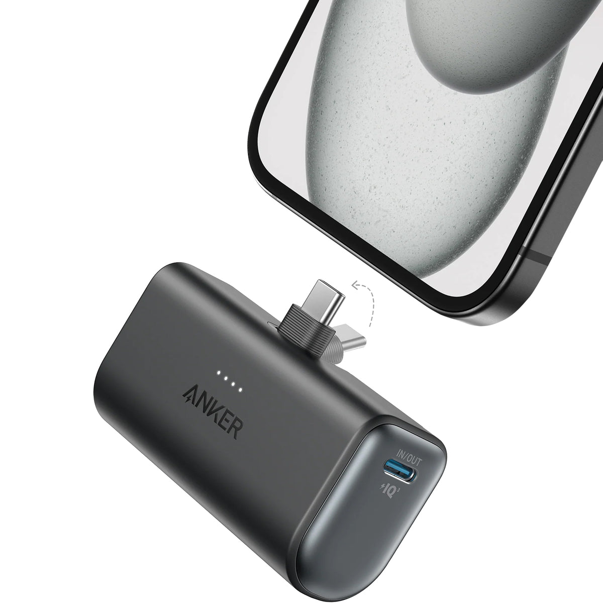 Bateria Externa Anker Nano, 5000mAh, 22.5W, PD, 2 x USB-C, Preta A1653H11