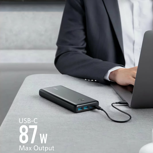 Bateria externa Anker PowerCore III Elite, 25600mAh, 87W, QC + PD, 2 x USB-A - 2 x USB-C, preto A1291H11