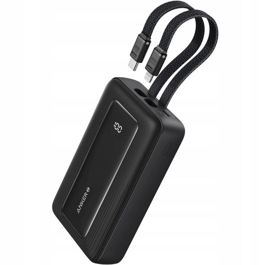 Bateria Externa Anker PowerCore, 10000mAh, 30W, QC + PD, 1 x Lightning - 1 x USB-A - 2 x USB-C, Preta A1680G11