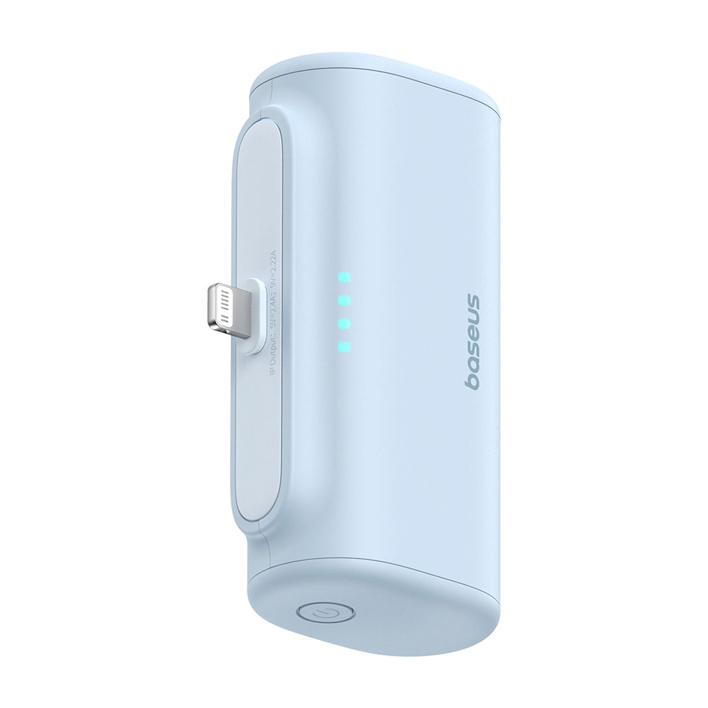 Bateria Externa Baseus Compact, 5000mAh, 20W, PD, 1 x Lightning - 1 x USB-C, Azul P10068307313-00