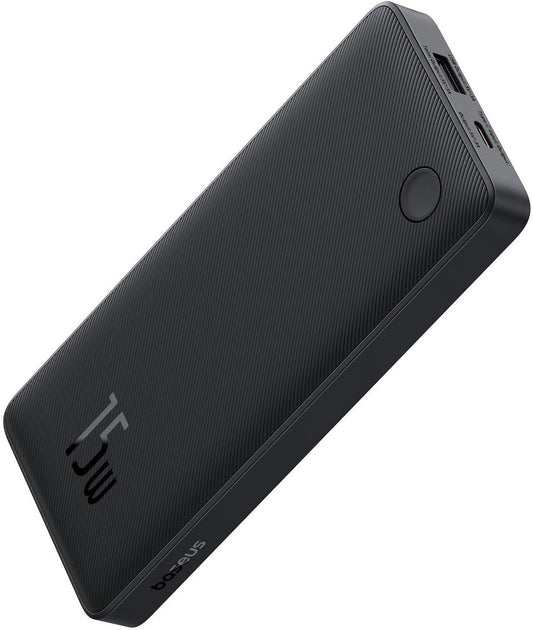 Bateria externa Baseus Airpow Lite, 10000mAh, 15W, 1 x USB-A - 1 x USB-C, preto P10067500123-00