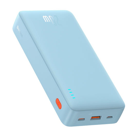 Bateria Externa Baseus Airpow, 20000mAh, 20W, QC + PD, 1 x USB-A - 1 x USB-C, Azul P10022804313-00