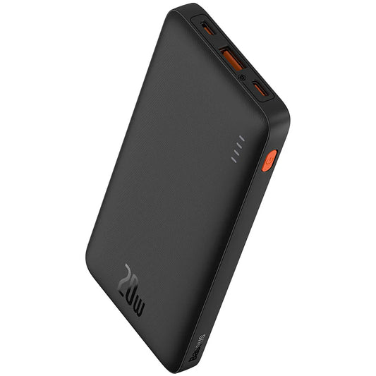 Bateria externa Baseus Airpow, 10000mAh, 20W, QC + PD, 1 x USB-A - 1 x USB-C, preto PPQD090001