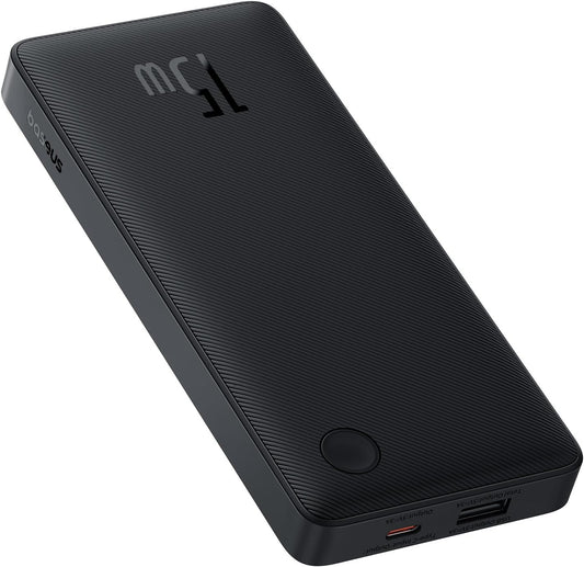 Bateria externa Baseus Airpow Lite, 10000mAh, 15W, 1 x USB-A - 1 x USB-C, preto P10067500123-00