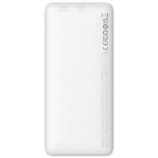 Bateria Externa Baseus Airpow, 10000mAh, 20W, QC + PD, 1 x USB-A - 1 x USB-C, Branca