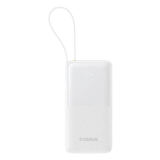 Bateria Externa Baseus Bipow 2, 10000mAh, 20W, QC + PD, 1 x USB-A - 2 x USB-C, Branca P10077101213-00