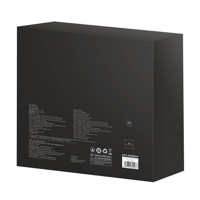 Bateria Externa Baseus Blade HD, 20000mAh, 100W, QC + PD, 2 x USB-A - 2 x USB-C, Preta PPBL000301