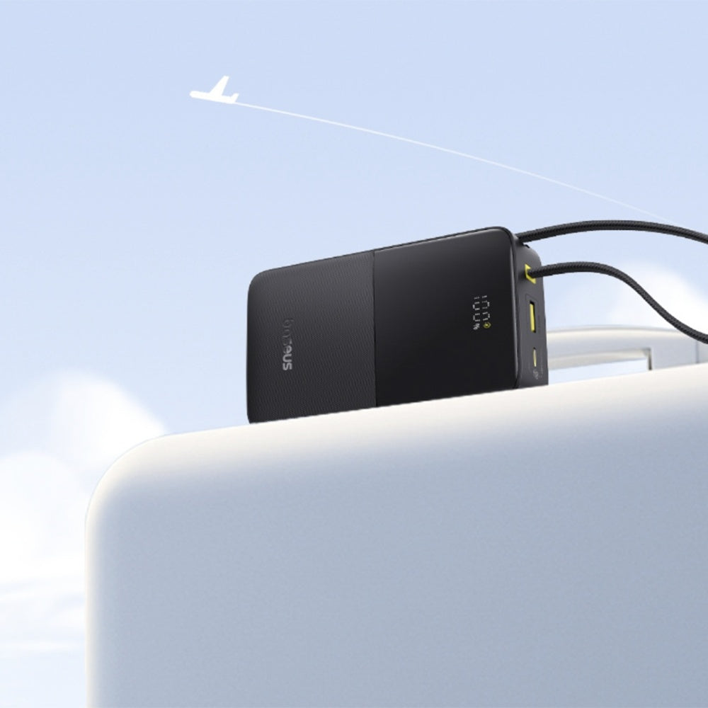 Bateria Externa Baseus EnerFill Bipow2 Pro, 20000mAh, 22.5W, QC + PD, 1 x USB-A - 2 x USB-C, Preta E0027701