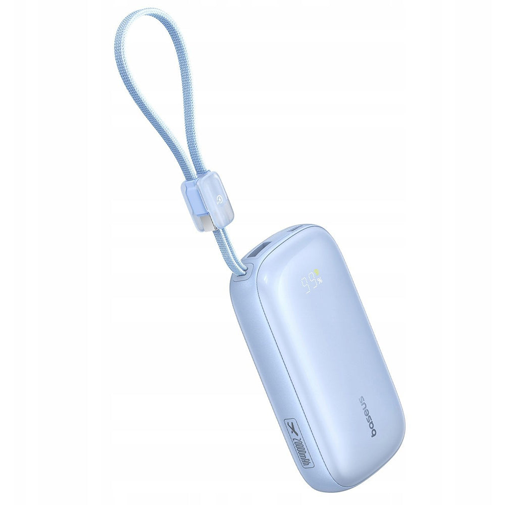 Bateria Externa Baseus EnerFill FC21 Qpow 3 Ultra, 10000mAh, 45W, QC + PD, 1 x USB-A - 1 x USB-C, Azul E0027Q03