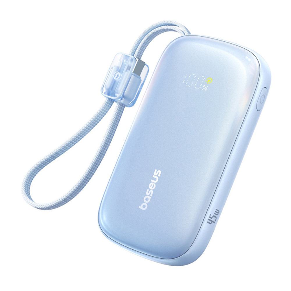 Bateria Externa Baseus EnerFill FC21 Qpow 3 Ultra, 10000mAh, 45W, QC + PD, 1 x USB-A - 1 x USB-C, Azul E0027Q03