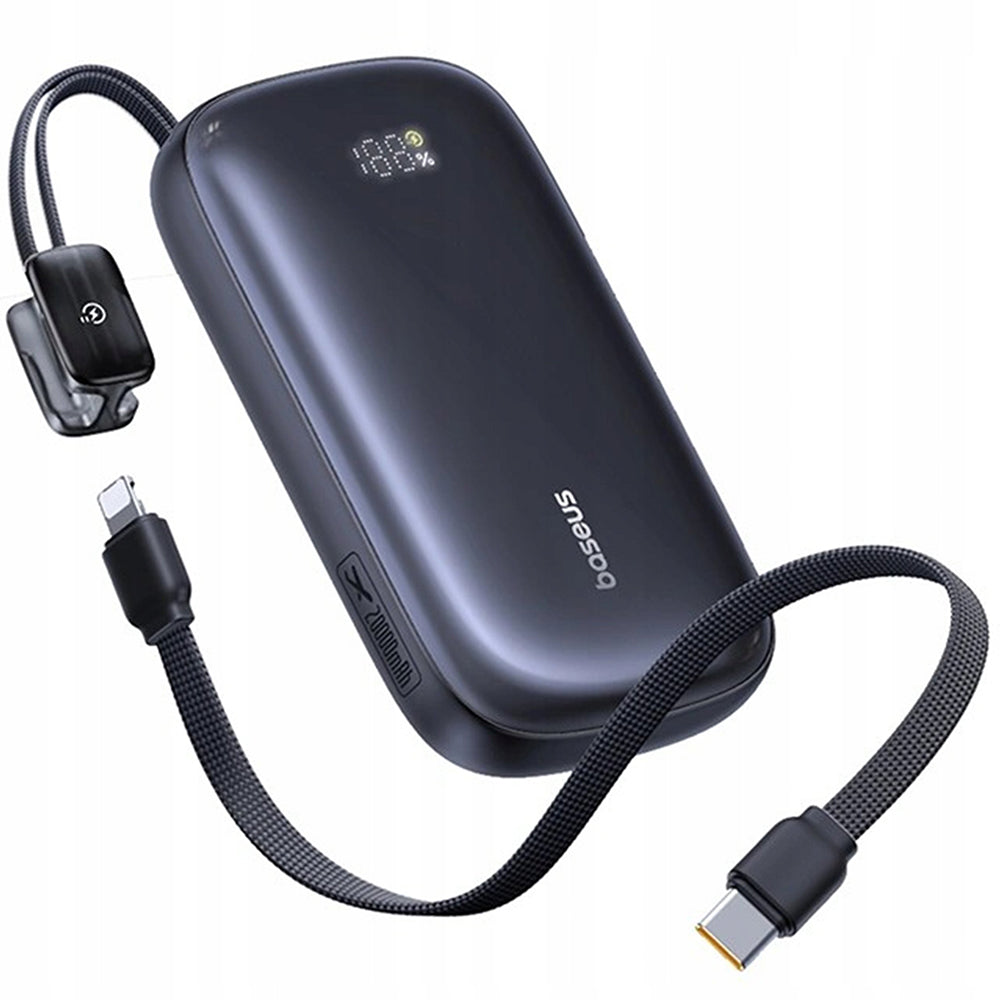 Bateria Externa Baseus EnerFill FC21 Qpow 3 Ultra, 20000mAh, 22.5W, QC + PD, 1 x USB-A - 1 x USB-C, Preta E0027M00