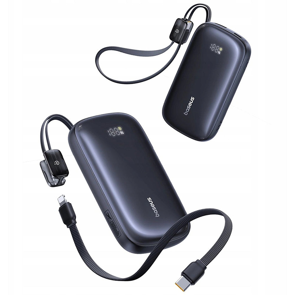Bateria Externa Baseus EnerFill FC21 Qpow 3 Ultra, 20000mAh, 22.5W, QC + PD, 1 x USB-A - 1 x USB-C, Preta E0027M00