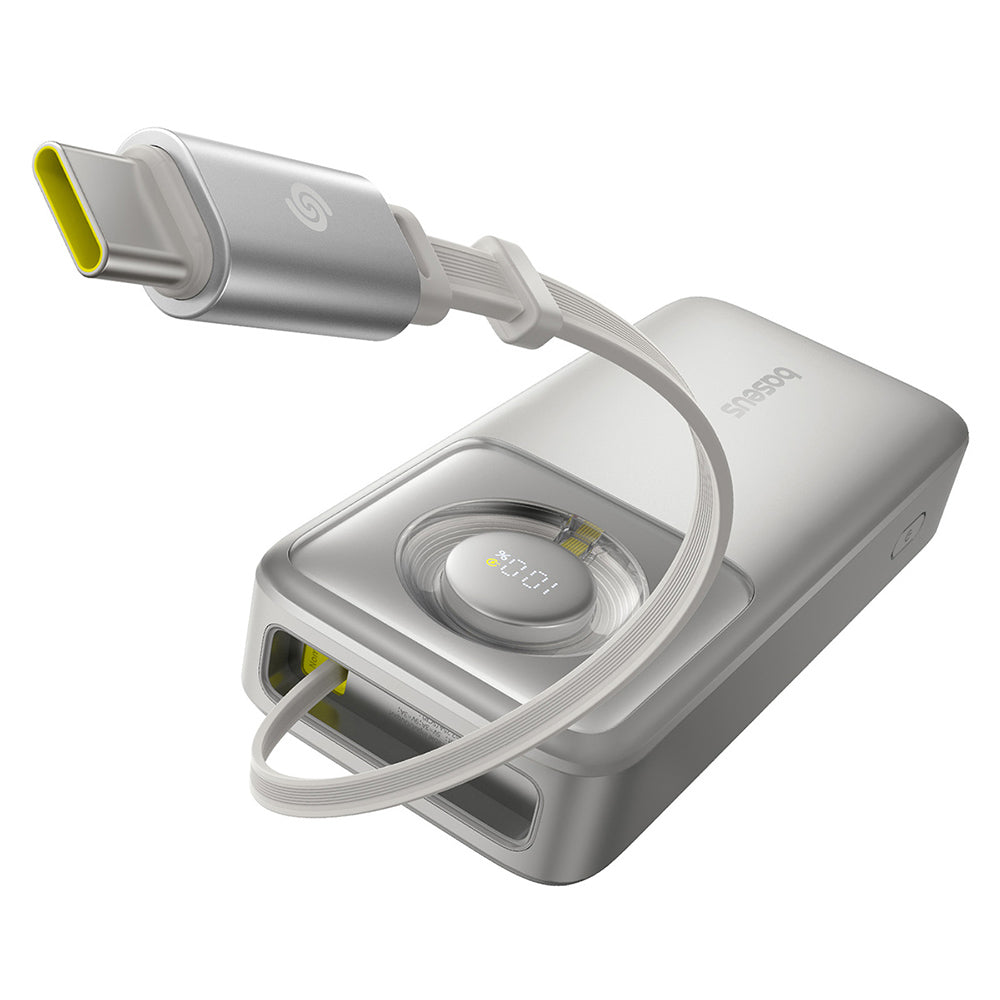 Bateria Externa Baseus Free2Pull, 20000mAh, 65W, PD, 2 x USB-C, Cinzento P10073700843-00