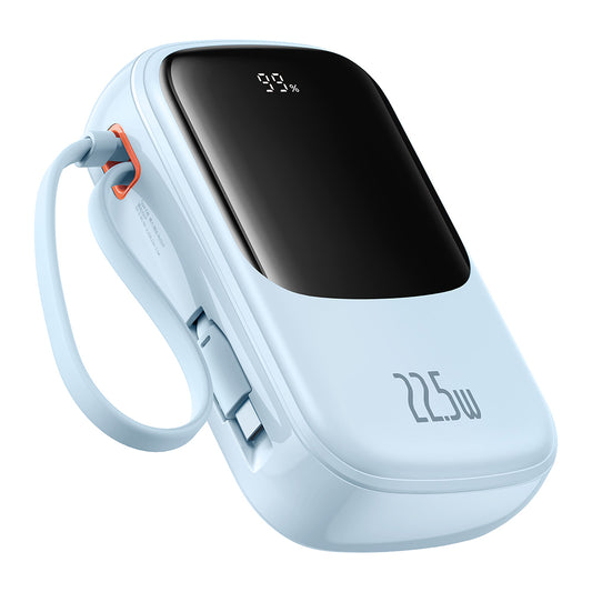 Bateria Externa Baseus Qpow Pro+, 20000mAh, 22.5W, QC + PD, 1 x USB-A - 2 x USB-C, Azul P10067103313-00
