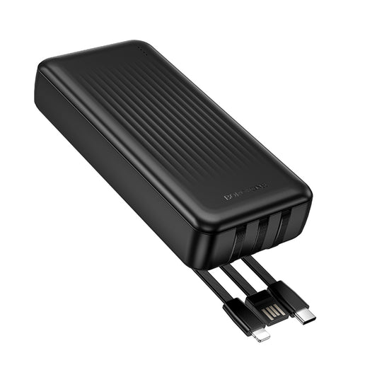 Bateria Externa Borofone BJ79 Clever, 20000mAh, 10W, 1 x Lightning - 1 x USB-A - 1 x USB-C, Preta