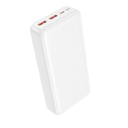 Bateria Externa Borofone BJ80A Clever, 20000mAh, 22.5W, QC + PD, 1 x USB-C - 2 x USB-A, Branca