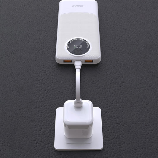 Bateria Externa Dudao K12Pro, 20000mAh, 22.5W, QC + PD, 1 x USB-C - 2 x USB-A, Branca