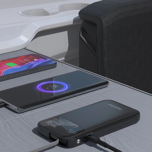 Bateria Externa Dudao K31, 10000mAh, 22.5W, PD, 2 x USB-C, Preta