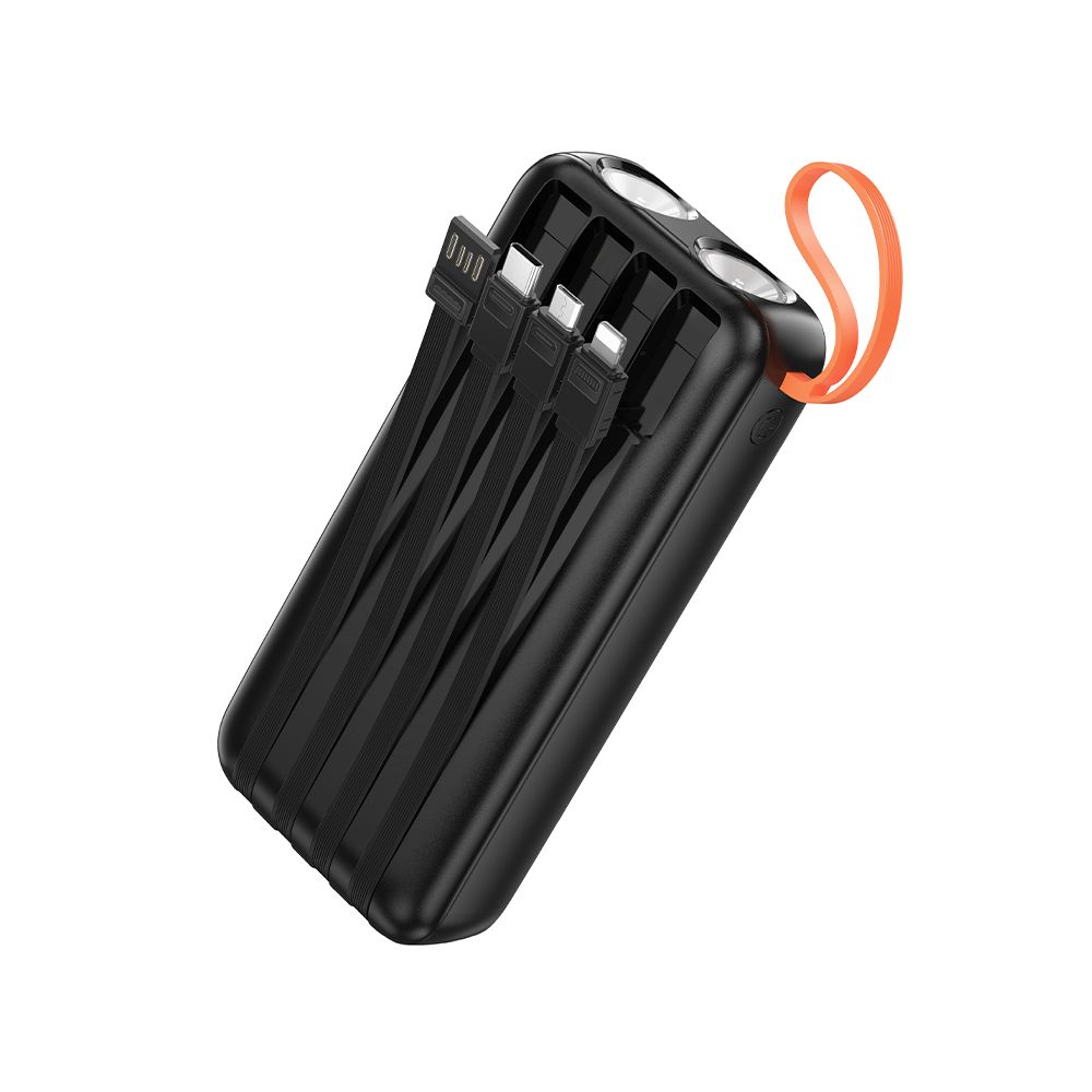 Bateria Externa HOCO J151A, 20000mAh, 10W, 1 x Lightning - 1 x microUSB - 1 x USB-A - 1 x USB-C, Preta
