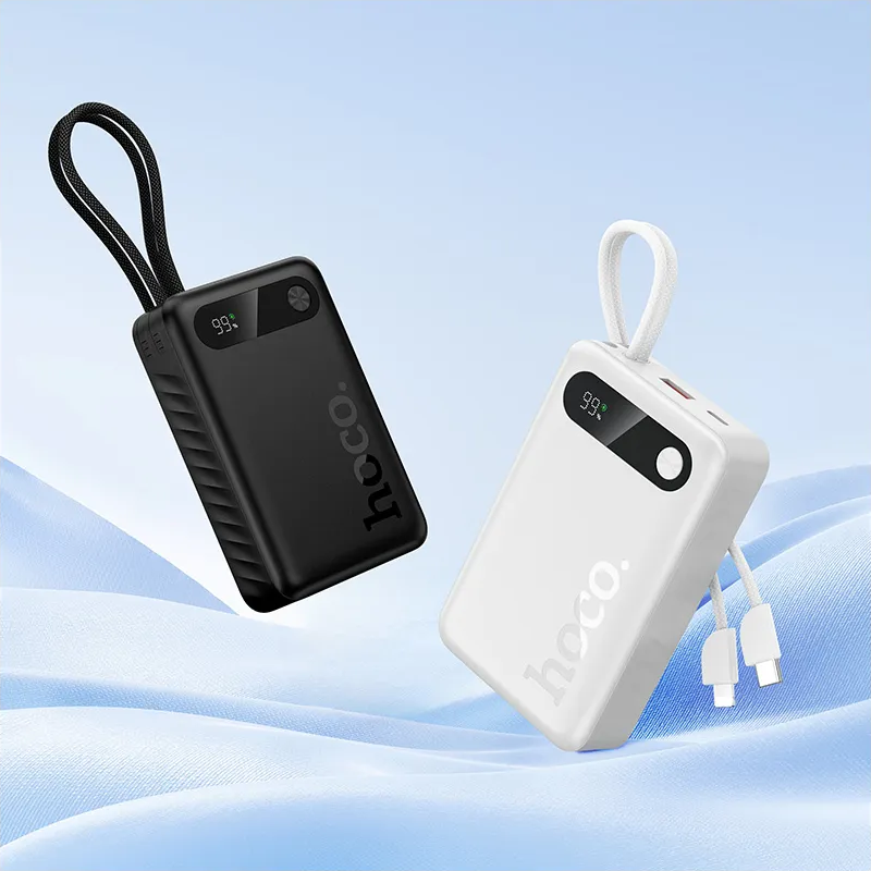 Bateria Externa HOCO J171A, 20000mAh, 22.5W, QC + PD, 1 x Lightning - 1 x USB-A - 2 x USB-C, Preta