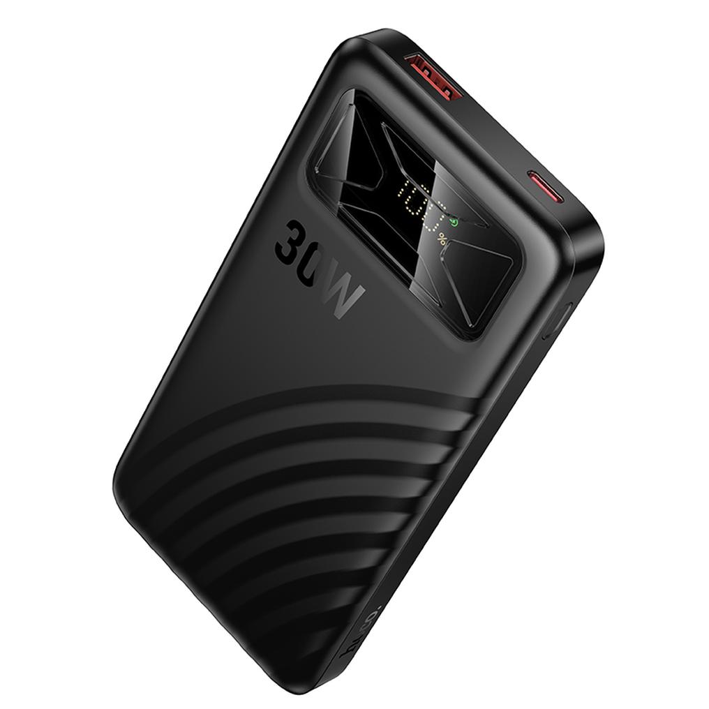 Bateria Externa HOCO Q42, 10000mAh, 30W, QC + PD, 1 x USB-A - 1 x USB-C, Preta