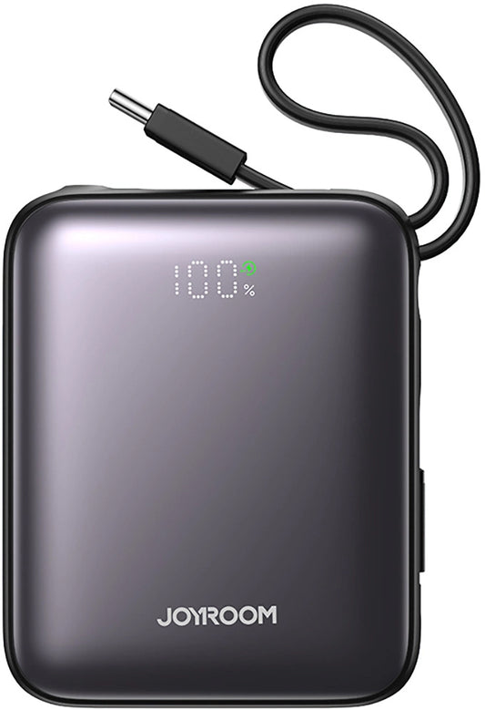 Bateria Externa Joyroom JR-PBF27, 10000mAh, 22.5W, PD, 1 x Lightning - 2 x USB-C, Preta