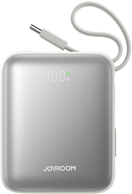 Bateria Externa Joyroom JR-PBF27, 10000mAh, 22.5W, PD, 1 x Lightning - 2 x USB-C, Branca