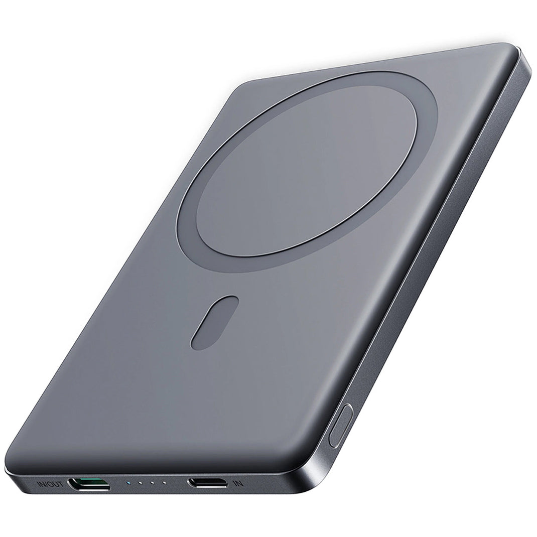 Bateria Externa Wireless Joyroom JR-PBM08, 5000mAh, 20W, PD + FQI, 1 x QI - 1 x USB-C, Cinzento