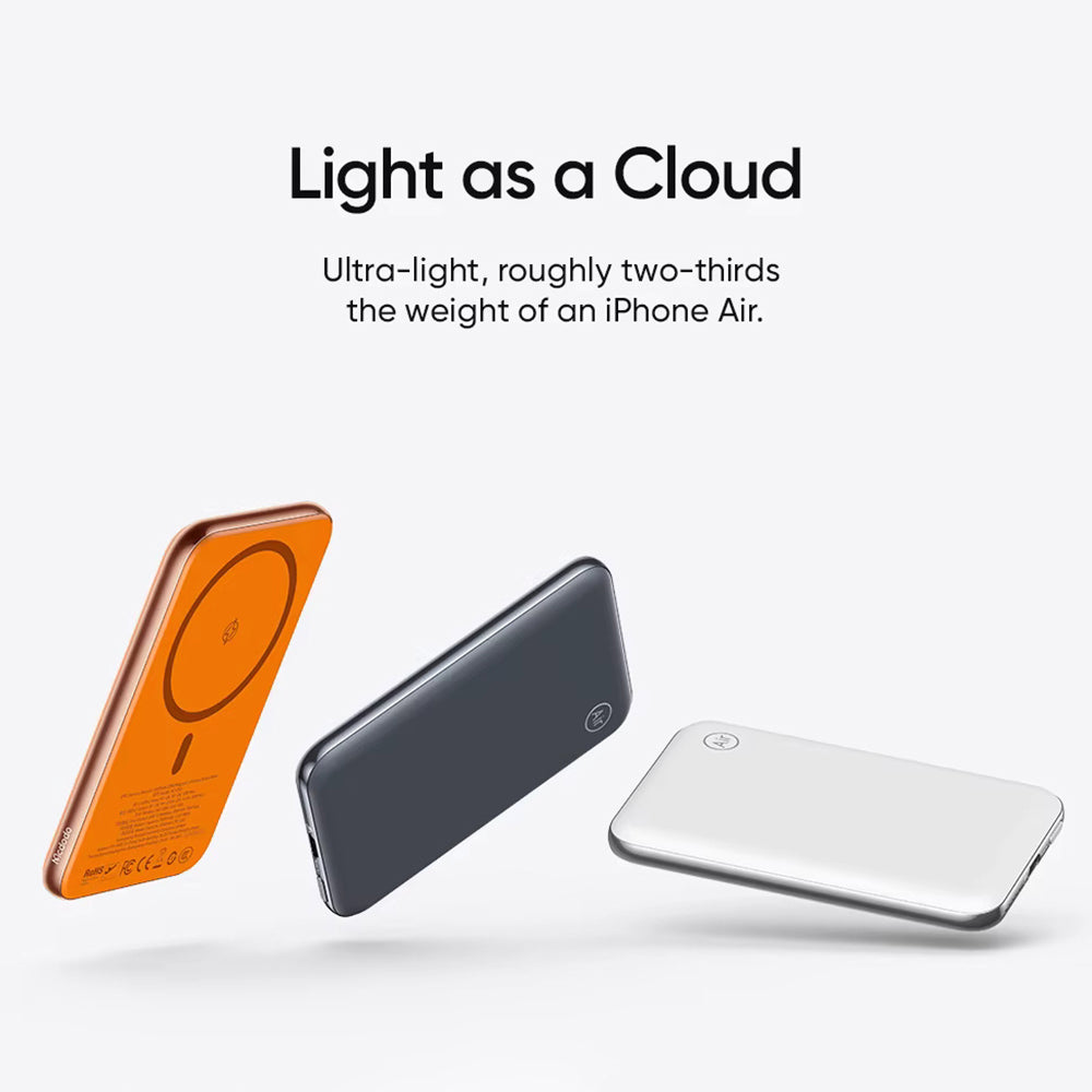 Bateria Externa Wireless McDodo MC-2931 Meta Air, 5000mAh, 20W, PD + FQI, 1 x QI - 1 x USB-C, Preta