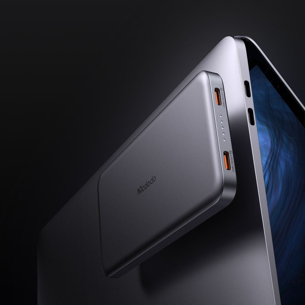 Bateria Externa Wireless McDodo MC-3781 Meta, 10000mAh, 20W, PD + FQI, 1 x QI - 2 x USB-C, Preta