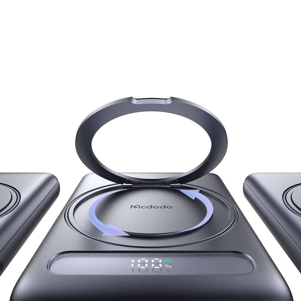 Bateria Externa Wireless McDodo MC-8361 Meta, 5000mAh, 20W, PD + FQI, 1 x QI - 1 x USB-C, Cinzento