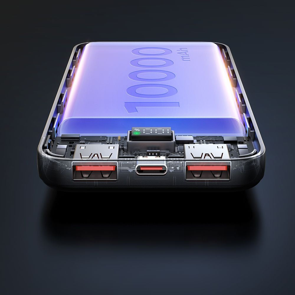 Bateria Externa McDodo MC-4220, 10000mAh, 22.5W, QC + PD, 2 x USB-A - 1 x USB-C, Preta