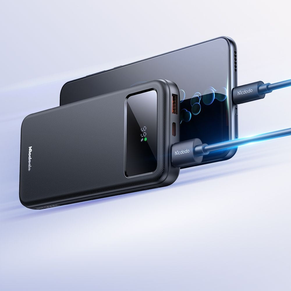 Bateria Externa McDodo MC-4220, 10000mAh, 22.5W, QC + PD, 2 x USB-A - 1 x USB-C, Preta