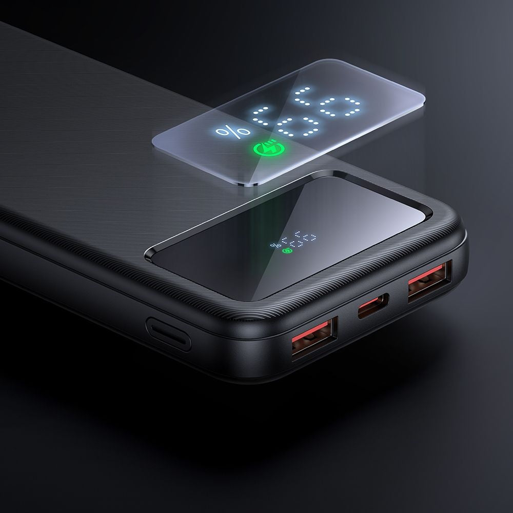 Bateria Externa McDodo MC-4220, 10000mAh, 22.5W, QC + PD, 2 x USB-A - 1 x USB-C, Preta